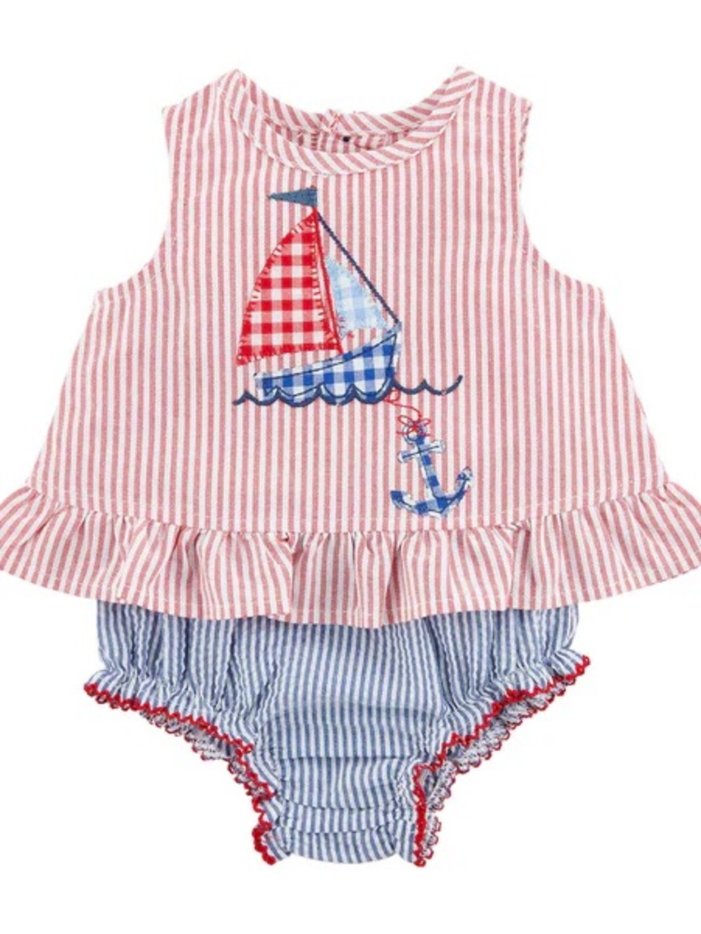Mud Pie Baby Nautical Sailboat Two-Piece Set